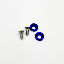 HackFab M2.5x6 Motor Screws with Aluminum Countersunk Washers (Dark Blue)