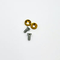 HackFab M2.5x6 Motor Screws with Aluminum Countersunk Washers (Gold)