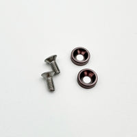 HackFab M2.5x6 Motor Screws with Aluminum Countersunk Washers (Gun Metal Gray)