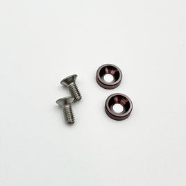 HackFab M2.5x6 Motor Screws with Aluminum Countersunk Washers (Gun Metal Gray)