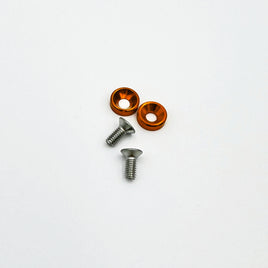 HackFab M2.5x6 Motor Screws with Aluminum Countersunk Washers (Orange)