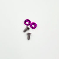 HackFab M2.5x6 Motor Screws with Aluminum Countersunk Washers (Pink)
