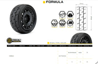 Powerhobby 1/10 Rally Car Formula Mounted Tires / Claw Wheels (4)