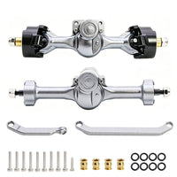 Powerhobby Axial SCX30 Front + Rear Aluminum Complete Axles Silver
