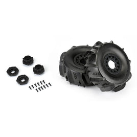 Pro-Line 1/7 Dumont Sand/Snow F/R Tires MTD 17mm Black Raid (2): Mojave/UDR