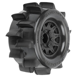Pro-Line 1/10 Sand Paw HP BELTED F/R 2.8" MT Tires MTD 12/14mm Black Raid (2)