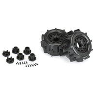Pro-Line 1/10 Sand Paw HP BELTED F/R 2.8" MT Tires MTD 12/14mm Black Raid (2)