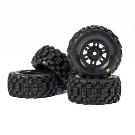 Pro-Line 1/16 Badlands MX Front/Rear Tires MTD 12mm Black Split Six (4): MOJAVE GROM