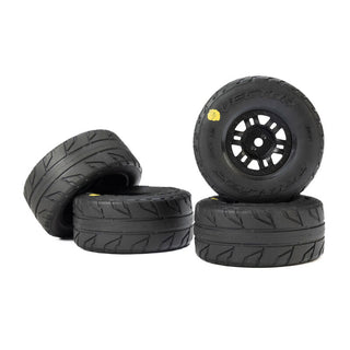 Pro-Line 1/16 Vector Front/Rear Tires MTD 12mm Black Split Six (4): MOJAVE GROM