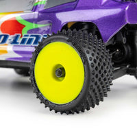 Pro-Line 1/28 Prism Front/Rear Carpet Tires Mounted 7mm, Yellow (4): Losi Micro-T