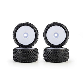 Pro-Line 1/28 Prism Front/Rear Carpet Tires Mounted 7mm, White (4): Losi Micro-T