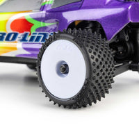 Pro-Line 1/28 Prism Front/Rear Carpet Tires Mounted 7mm, White (4): Losi Micro-T