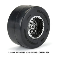 Pro-Line 1/10 Showtime+ Wide Rear 2.2"/3.0" 12mm Drag Wheels (2) Black