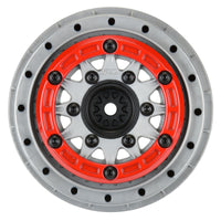 Pro-Line Racing 1/10 Raid Bead-Loc F/R 2.2"/3.0" 12 & 14mm SC Wheels (2) Red/Gray