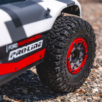 Pro-Line Racing 1/10 Raid Bead-Loc F/R 2.2"/3.0" 12 & 14mm SC Wheels (2) Red/Gray
