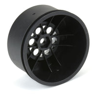 Pro-Line 1/16 Showtime+ Rear 8mm Hex Wheels Black/Silver (2): Losi Mini Drag