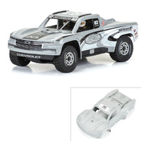 Pro-Line 1/16 Pre-Cut 2019 Chevy Silverado Trophy Truck Gray Body: GROM