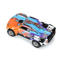 Pro-Line 1/16 Limited Edition 2019 Chevy Silverado Trophy Truck Body for ARRMA MOJAVE GROM, Fire and Ice (Pink/Aqua)