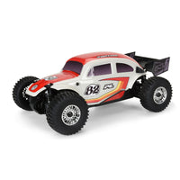 Pro-Line Class 1 VW Bug Red Race Body Conversion Kit and Flat Iron M/T Tires Mounted 7mm Black Diablo (4) for ARRMA TYPHON GROM