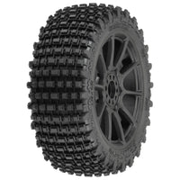 Proline 1/8 Gladiator M2 Fr/Rr Buggy Tires Mounted 17mm Black Mach 10 (2)