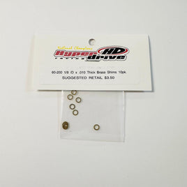 Hyperdrive 1/8 x .010 Brass Shims (10)