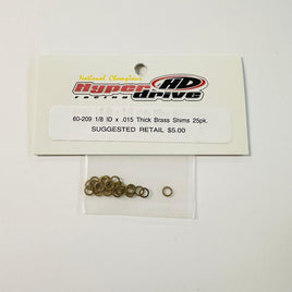 Hyperdrive 1/8 x .015 Brass Shims (25)