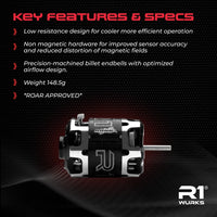 R1WURKS V30 13.5T ROAR Sensored Brushless Motor (Epoxy)