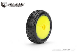 Powerhobby Arena Front Carpet Mini-B Tires Mounted 8mm Yellow Soft (2)