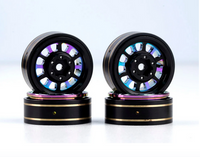 Powerhobby Axial SCX24 1.0" Titanium Brass Beadlock Crawler Wheels 1/24