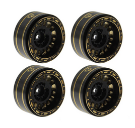 Powerhobby 1.2" Brass Beadlock Wheels (4) 1/18 / 1/24 Rock Crawler