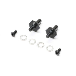 TLR Front Axle Set, Aluminum, Black, 12mm: 22S Sprint
