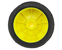 AKA Gridiron II 1/8 Buggy Premounted Tires (2) (Yellow) (Super Soft - Long Wear)