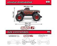 Arrma Quake 223S DSC 1/10 RTR Brushless 2WD Monster Truck (Red)