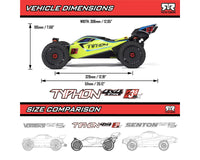 Arrma Typhon 223S 1/8 BLX Brushless RTR 4WD Buggy (Yellow)