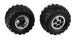 Associated  MT12 Wheels and Tires, Chrome