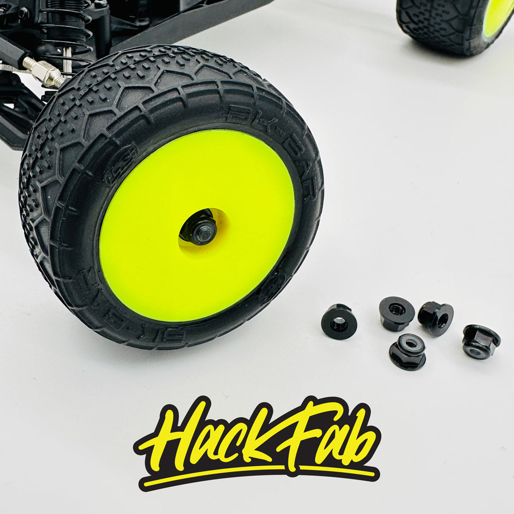 HackFab 3mm (M3) Flanged Aluminum Nylock Lock Nuts (6) (Black)| HackFab ...