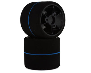 BSR Racing 1/12 Rear Mounted Foam Tires (2) (Blue Stripe SPEC)