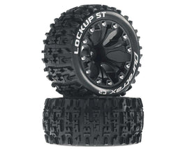 DuraTrax Lockup ST 2.8" Mounted Rear Truck Tires (Black) (2) (1/2 Offset) w/12mm Hex