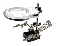 Enkay Helping Hands Stand w/Magnifier, Soldering Iron Holder & LED Lights