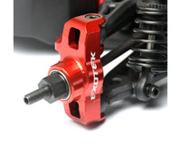 Exotek Losi Nascar/Arrma Mojave Grom 7075 Aluminum HD Steering Knuckles (Red) (2)