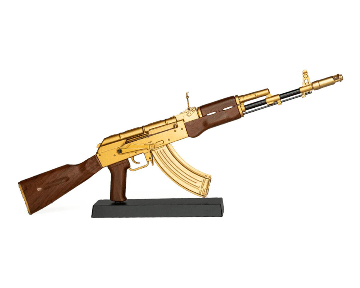 GoatGuns Miniature 1/3 Scale Die-Cast AK47 Model Kit (Gold