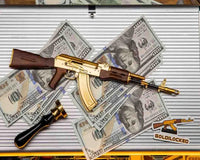 GoatGuns Miniature 1/3 Scale Die-Cast AK47 Model Kit (Gold)