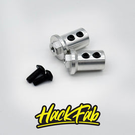 HackFab 8mm Hex Wheel Mount Hub 1/4" bore - 2 Pack