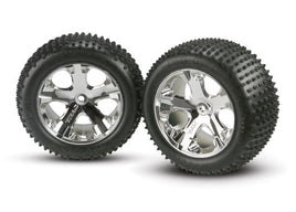 Traxxas All-Star 2.8" Chrome Wheels & Alias Tires (2)