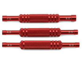 Injora Aluminum Thin-Walled Wheel Nut Wrenches Set (Red)