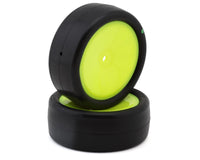 JConcepts Smoothie 3 2.2" Pre-Mounted 2WD Front Buggy Tires (Yellow) (2) (Green) w/12mm Hex