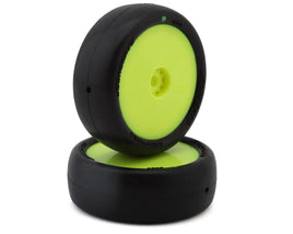 JConcepts Mini-B Smoothie 2 Pre-Mounted Front Tires (Yellow) (2) (Green)