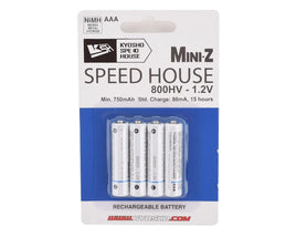 Kyosho Speed House Mini-Z AAA NiMh Batteries (800HV) (4)