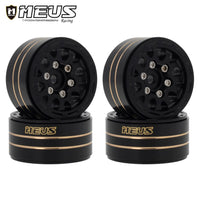 Meus 1.0 Beadlock Wheels Brass Wheel Ring Aluminum Wheel Hub for Axial 1/24 SCX24