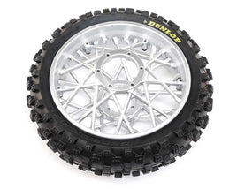 Losi Promoto-MX Dunlop MX53 Rear Pre-Mounted Tire (Chrome)